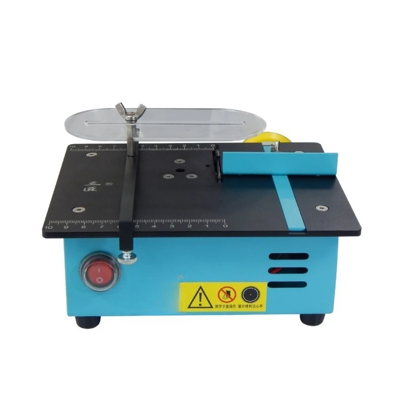 Mini 96 Watt Lifting Acrylic Cork Metal Tabletop Cutter, Mini Polished Small Table Saw