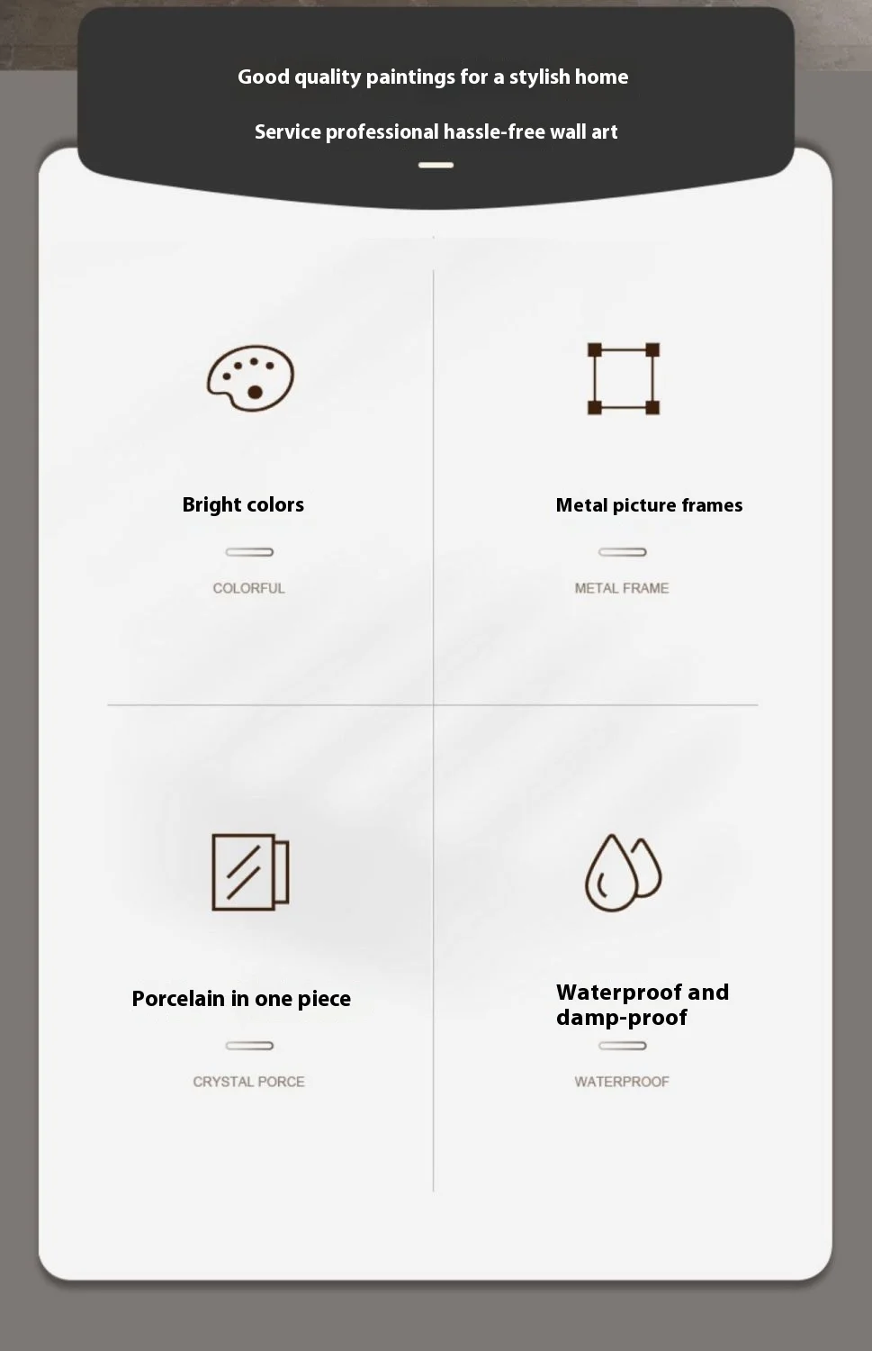 Pintura decorativa moderna e simples para varanda com relógio, decoração para sala de estar, corredor, mural