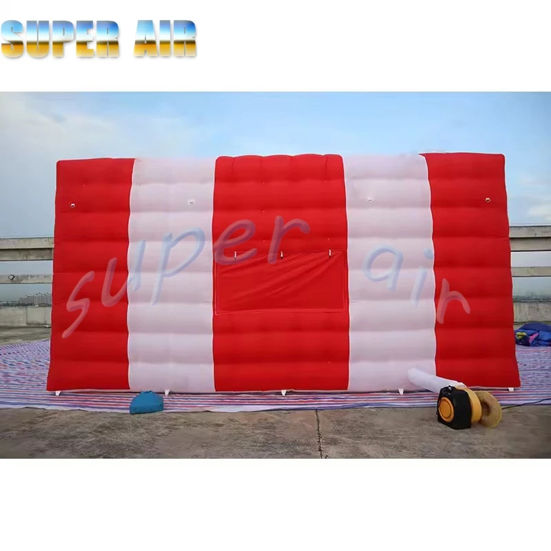 Tenda gonfiabile del cubo dell'aria della tenda quadrata gonfiabile esterna personalizzata rossa e bianca di vendita calda per lo spettacolo espositivo