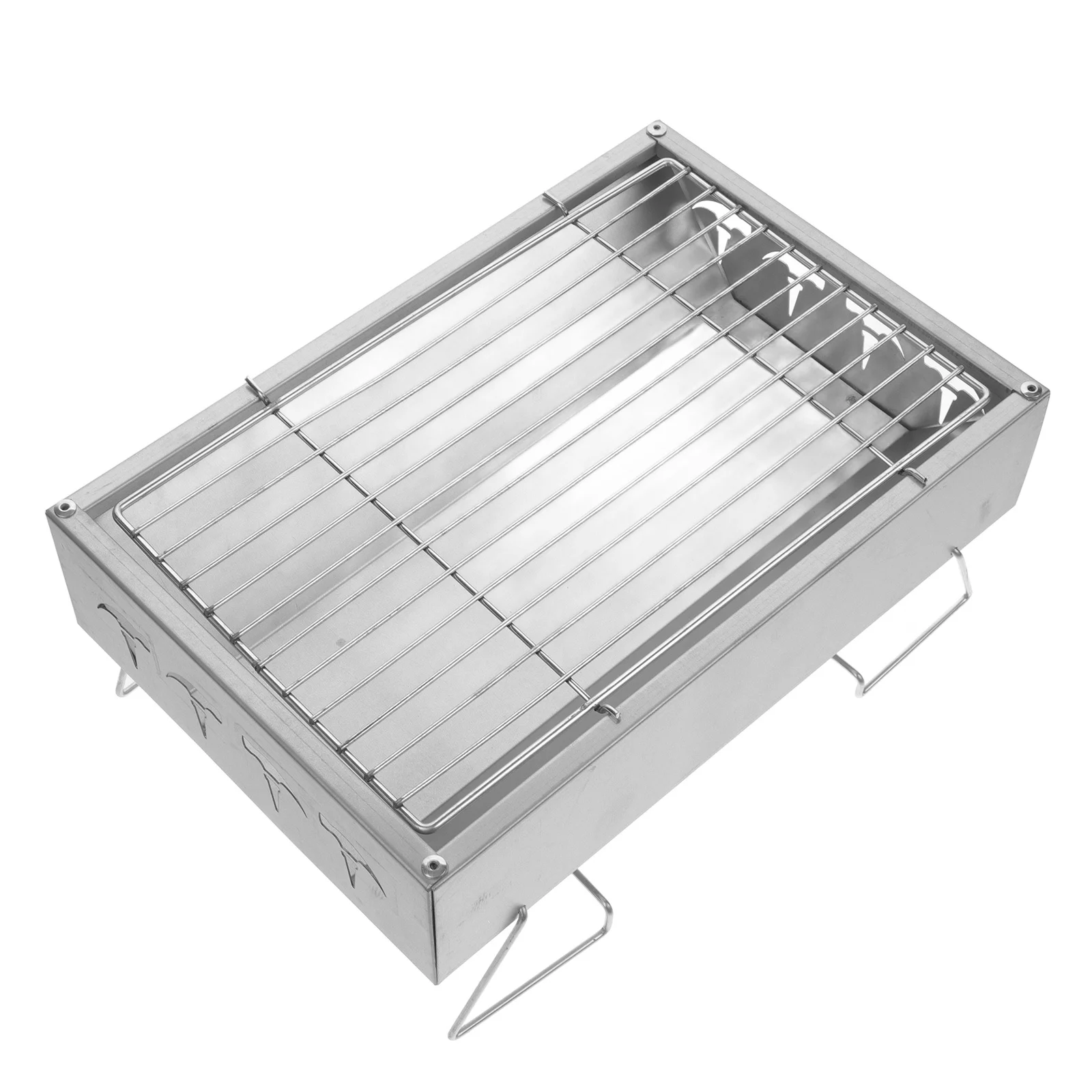 

Stainless Steel Foldable Bbq Grill Lightweight Portable Outdoor Camping Barbecue Rack Stable Construction Camping Barbecue Stove