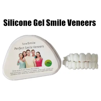 SowSmile-Gel de silicona suave para dentaduras postizas, cubierta superior e inferior, carillas de sonrisa perfecta, aparatos dentales, molde de equipo