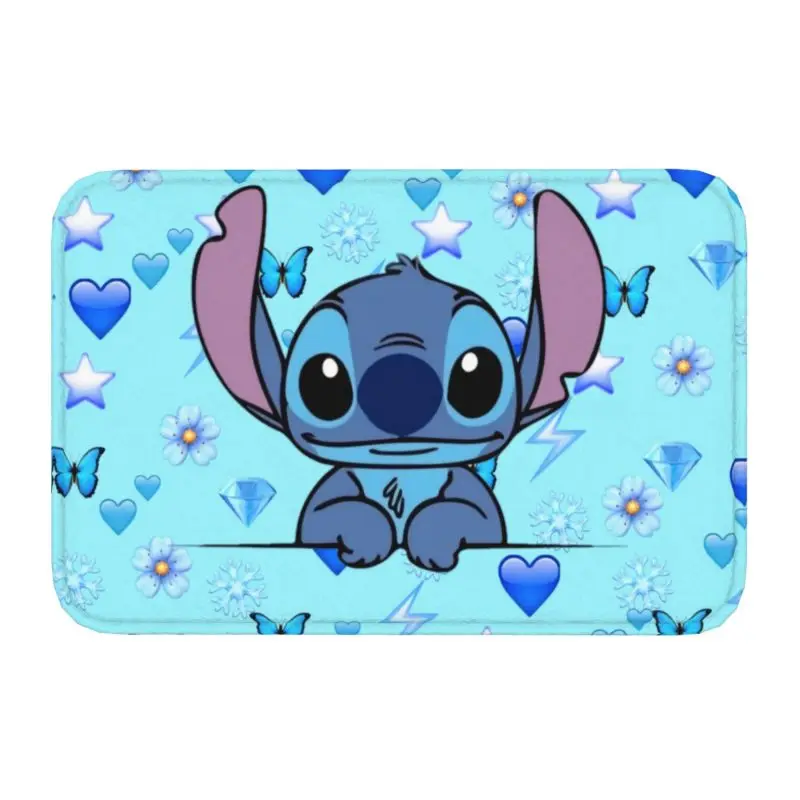 Custom Cartoon Stitch Front Door Mat Anti-Slip Indoor Quick Dry Doormat Kitchen Bedroom Entrance Rug Carpet