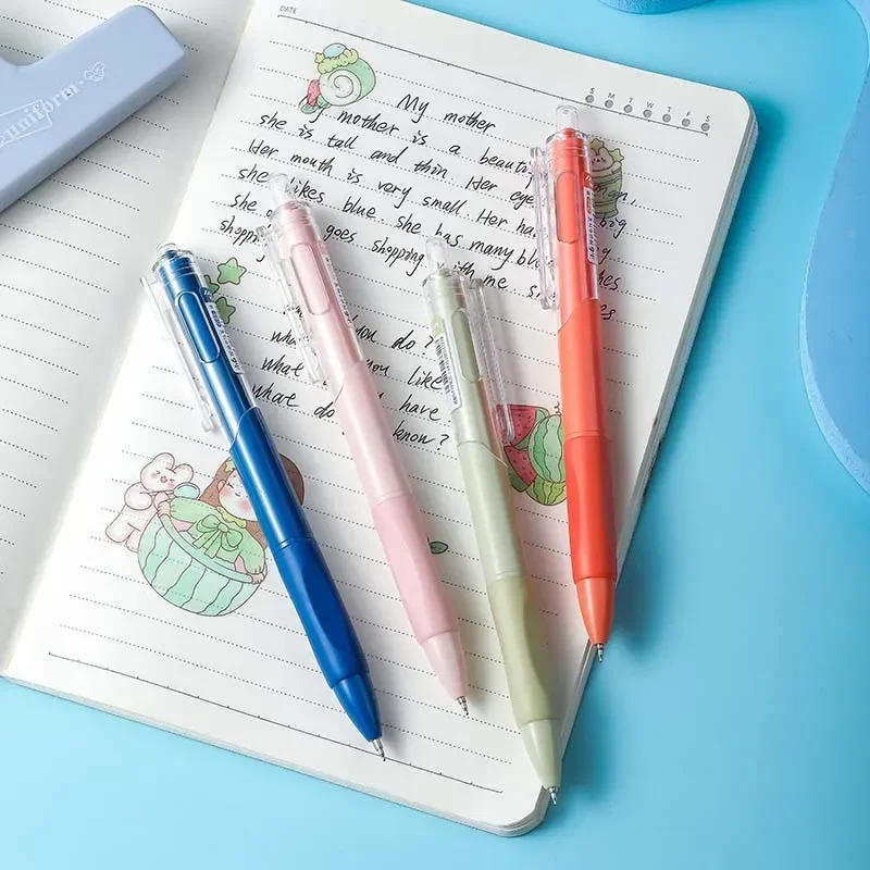 Press Ball Pen G66 Cute Macaron Color New Pen Style Kawaii School Supplies Gel Pens Stationery Office Accessories Cute Pens