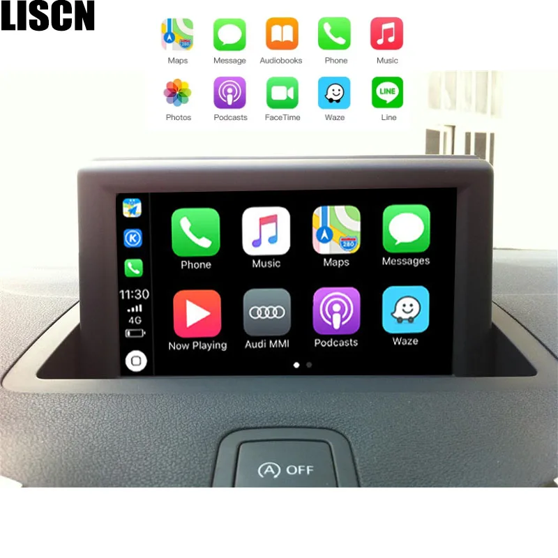 Wireless Carplay For Audi A1 X8 GB MMI 3g 2010~2020 Interface Rear Front Parking Camera Android Original Display Improve Decoder