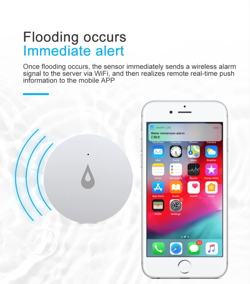 ZigBee 3.0 Tuya Water Leak Detector Flood Sensor Water Tank Full Water Linkage Smart Home Security Alarm Support Smart Life