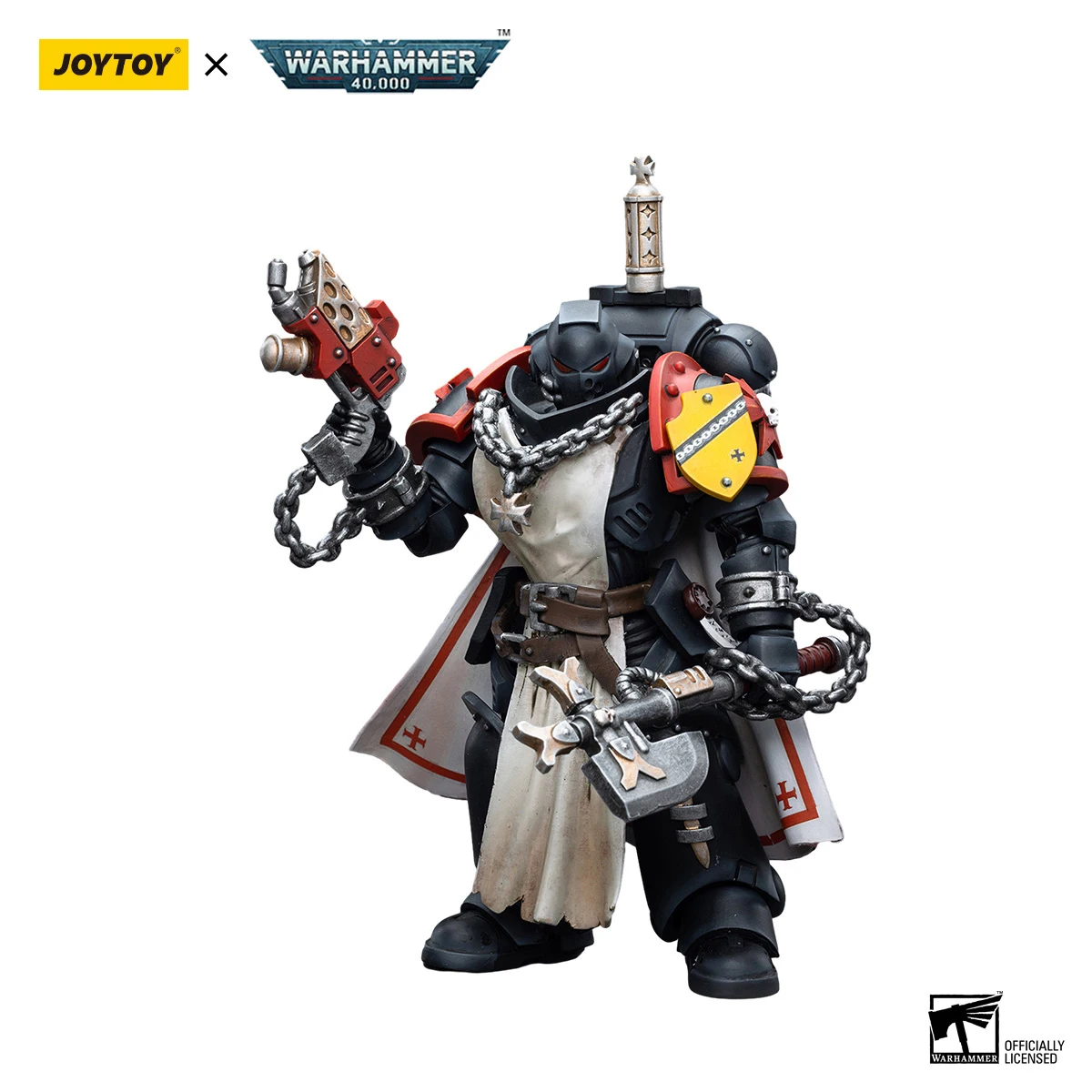 مجسمات الأكشن JOYTOY Warhammer 40k 1/18 Black Templars Primaris Sword Brethren Alberic Granbertus