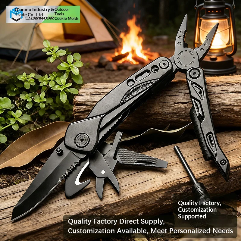 Multi functional pliers knife outdoor special equipped with whistle fire rod batch head set car mounted household knife
