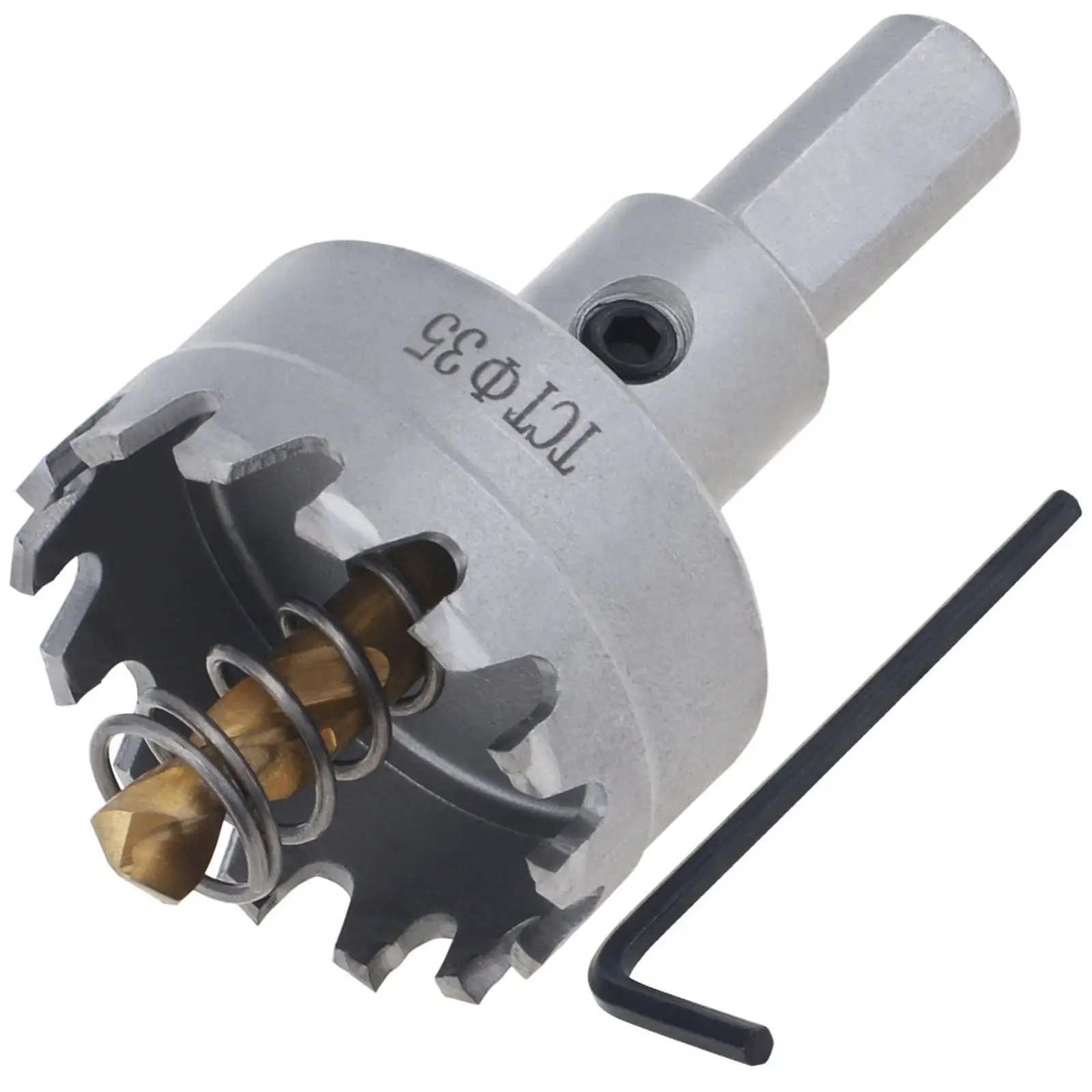 Hard Alloy Hole Saw Cortador de Broca Metal Ferro Plástico Madeira Perfuração Titânio Tct 35 mm Aço Inoxidável