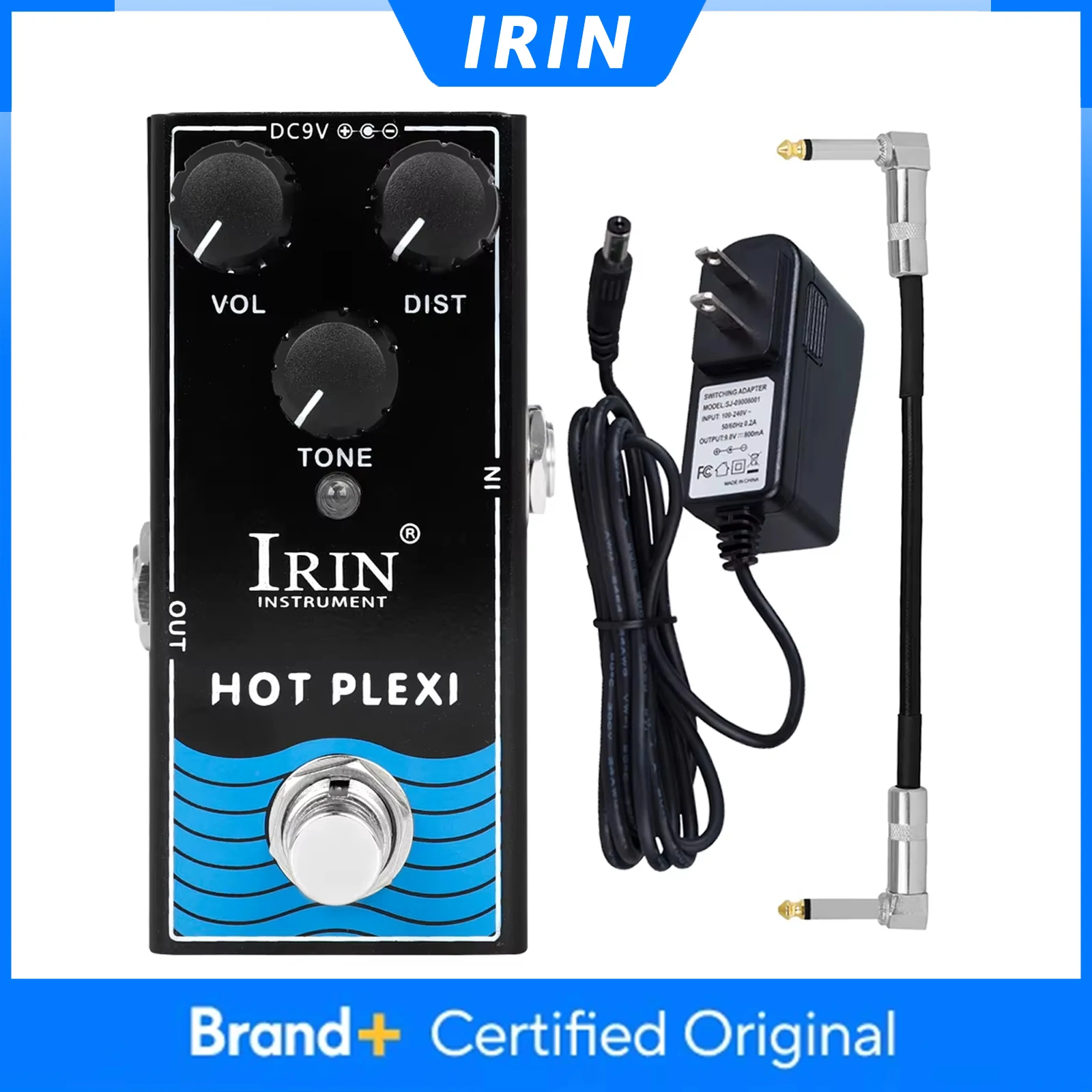 

Гитарная педаль эффектов IRIN RF-13 Hot Plexi, аналог классической педали, True Bypass, металлическая педаль, запчасти и аксессуары для электрогитары