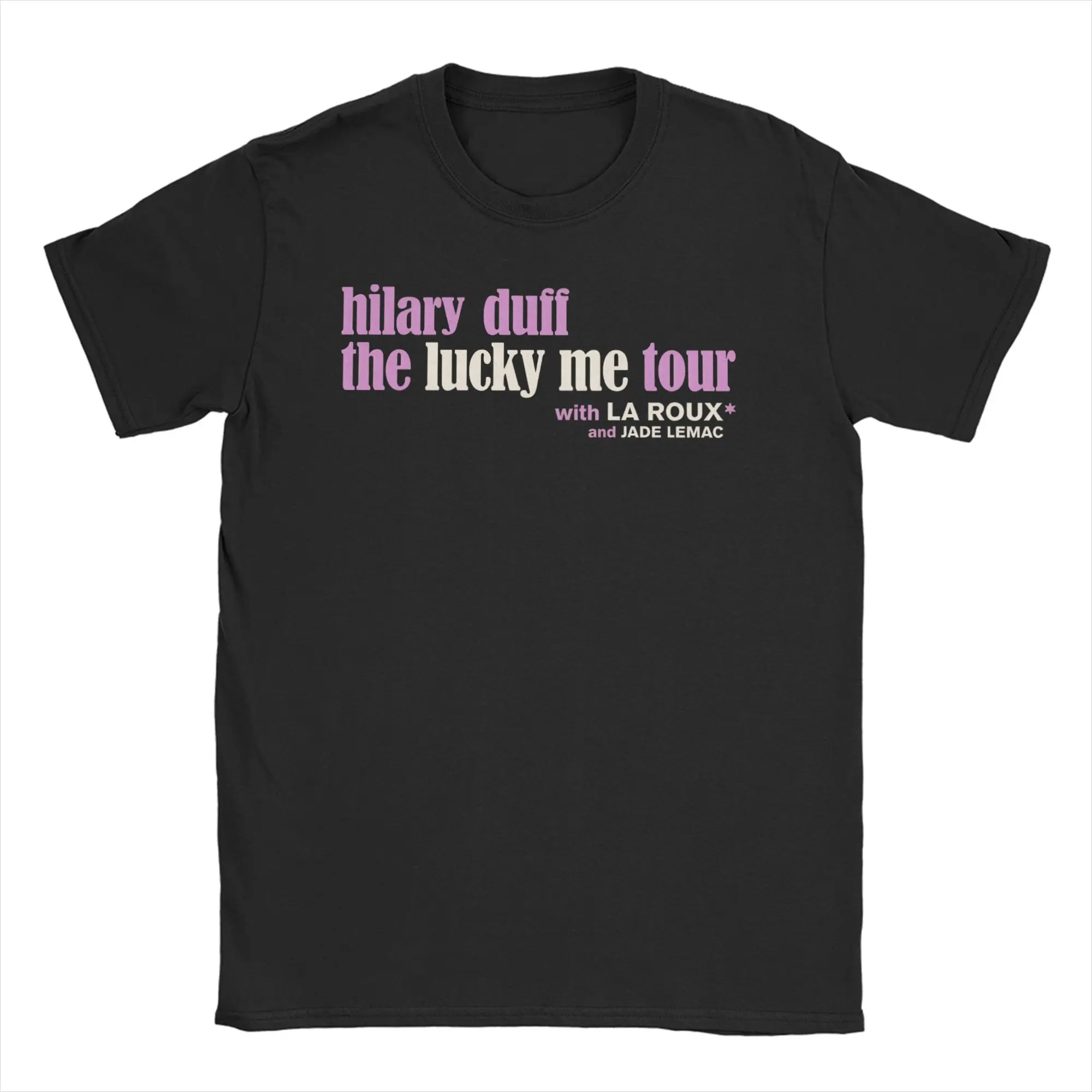 Camisetas Hilary Duff The Lucky Me Tour 2026 para homens e mulheres, camisetas de algodão com gola redonda, manga curta, roupas plus size