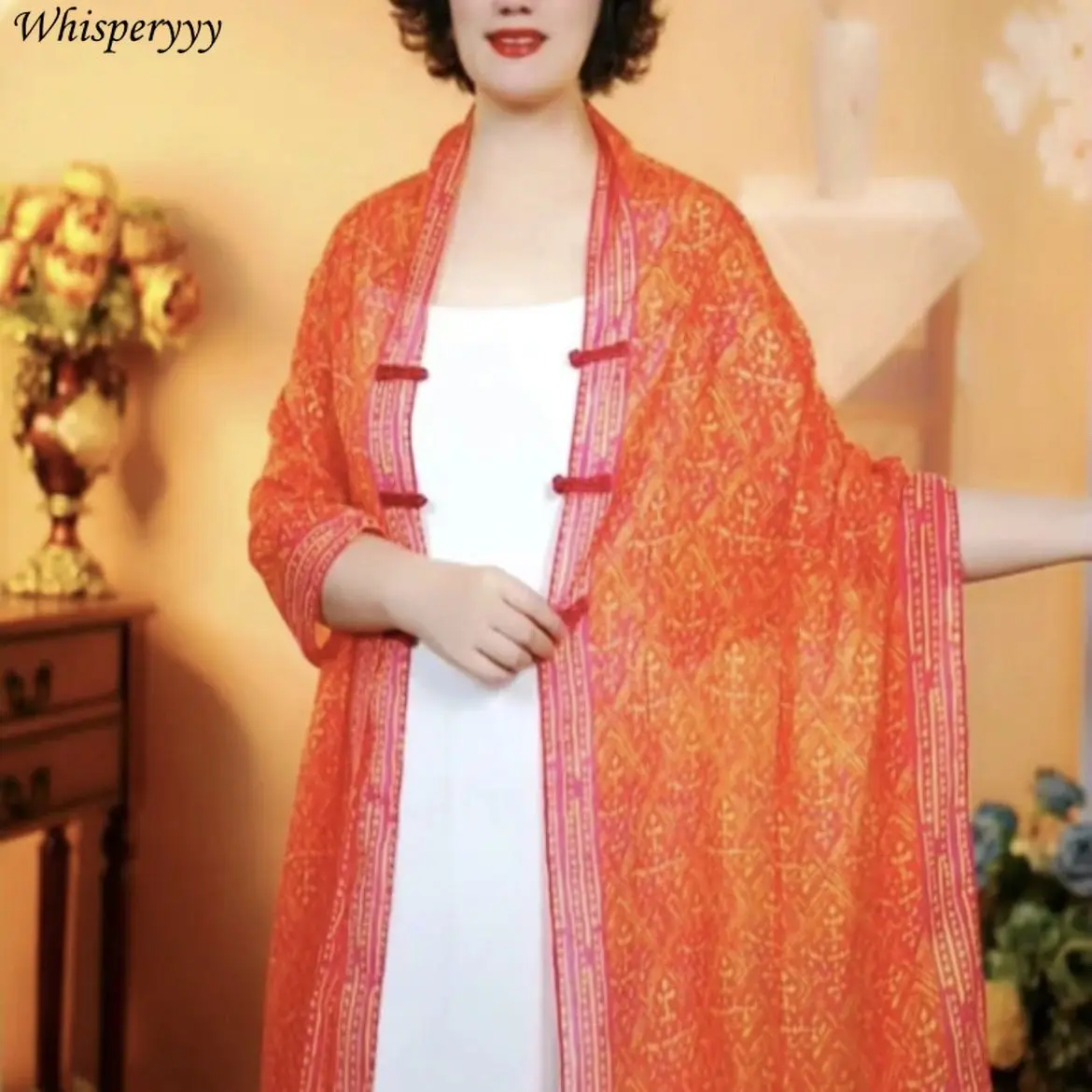 

Накидка в национальном стиле с пряжкой для путешествий, универсальная свободная шаль с принтом, весна-лето, солнцезащитное пончо Feminino Elegante