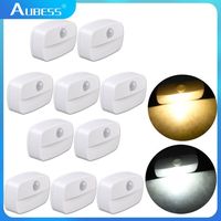 10/5/3PCS Smart Linkage Motion Sensor Night Light Rechargeable Wireless LED Induction Lamp Wall Home Bedroom Kitchen Staircase