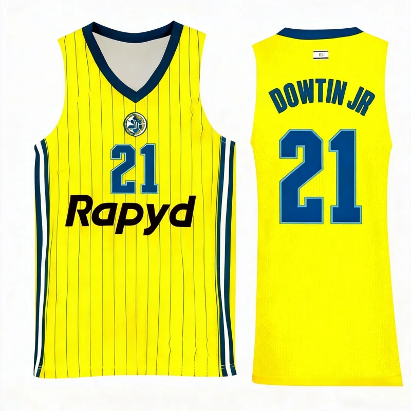Sommer Neue Lsraeli Maccabi Tel Aviv Herren- und Damen-Basketballtrikots, Westen, Trainingskleidung, Familien-Matching-T-Shirts – Detail 5