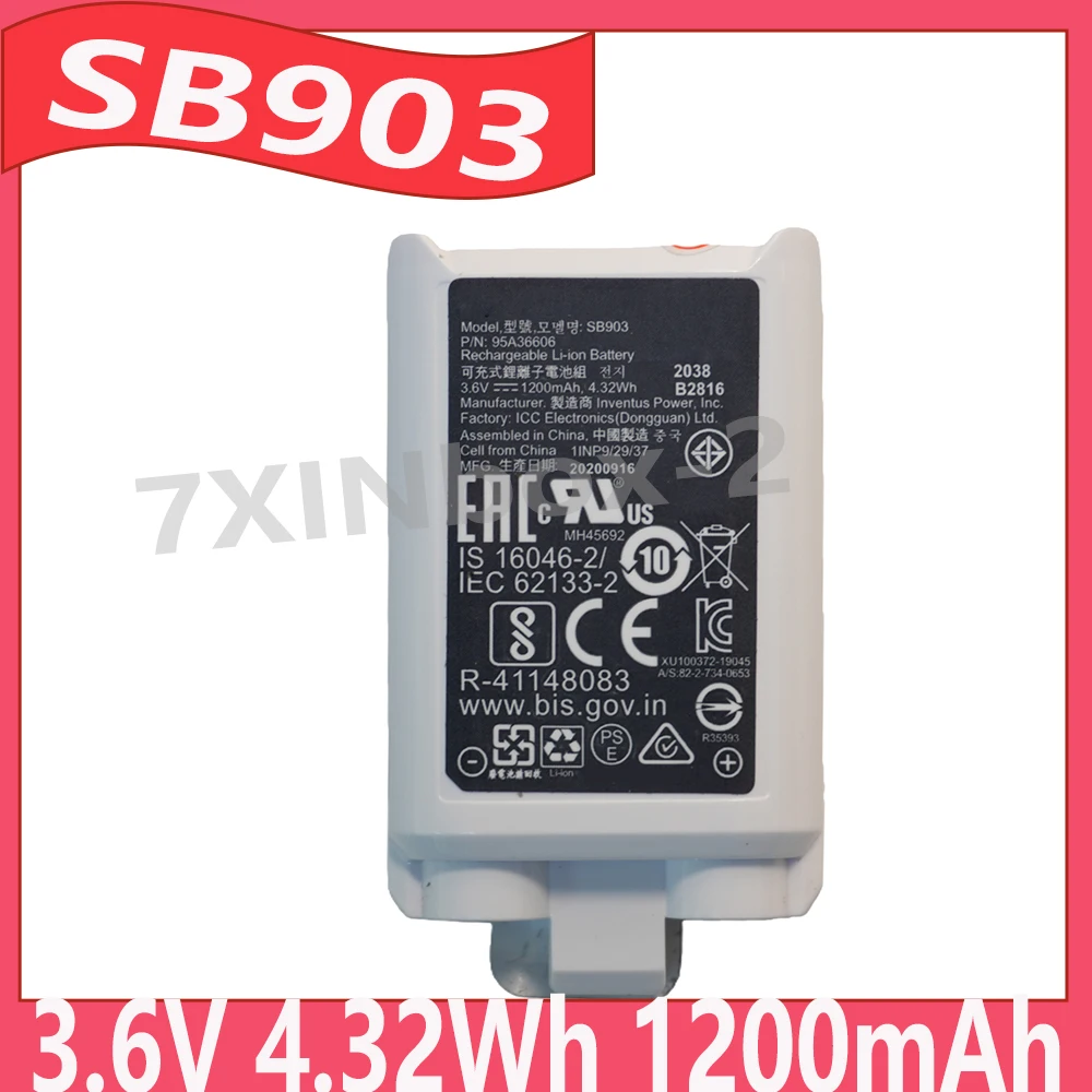 

SB903 3.6V 4.32Wh 1200mAh replacement Battery For Shure Digital Wireless transmitters SLXD1 SLXD2 SBC903 SBC10-903