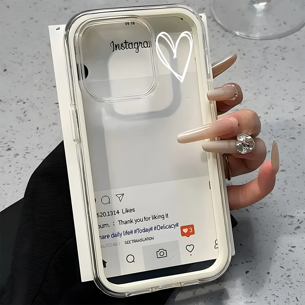 Simple White Heart Pattern 2in1 Clear Case For Samsung Galaxy S26 Ultra S25 S23FE S24 S22 Plus A57 A37 A55 A54 A36 A35 A16 Cover