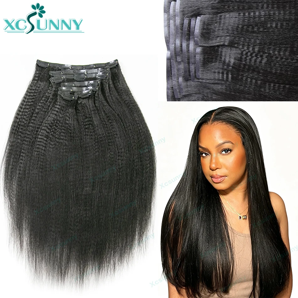 yaki-straight-seamless-pu-clip-in-hair-extensions-human-hair-skin-weft-clip-in-hair-burmese-classical-weft-clip-ins-human-hair