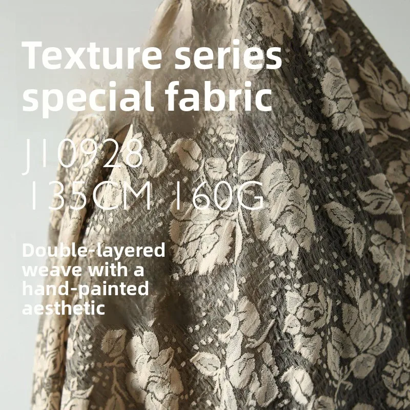 

Soft Double Layer Interwoven Jacquard Fabric for Fashion Dress Coat Decoration Cloth Diy By The Meter Sewing Material