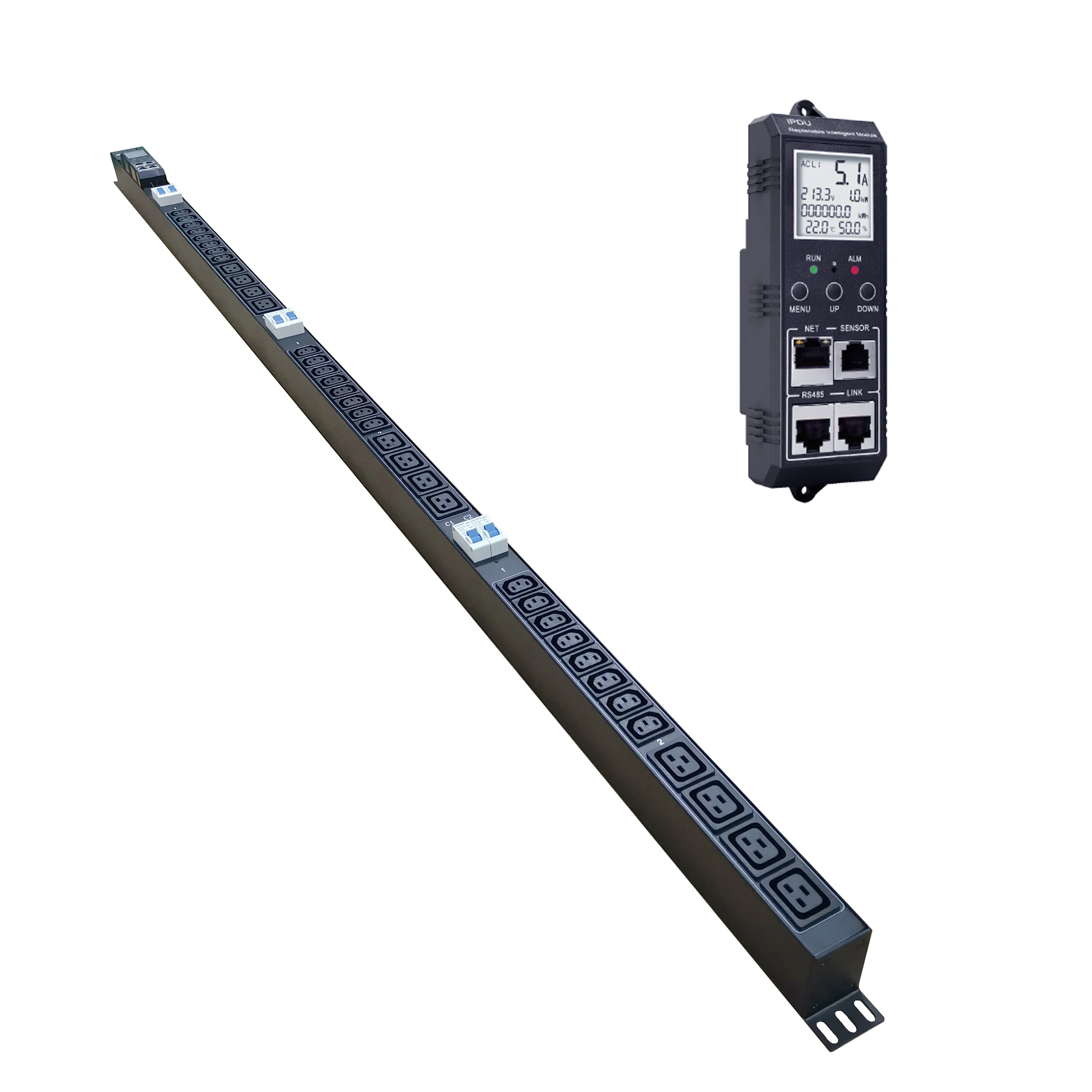 

0U IEC C13 C19 Pdu IP Remote Control monited Managed Vertical Smart Meter 32A 63A PDU For Rack