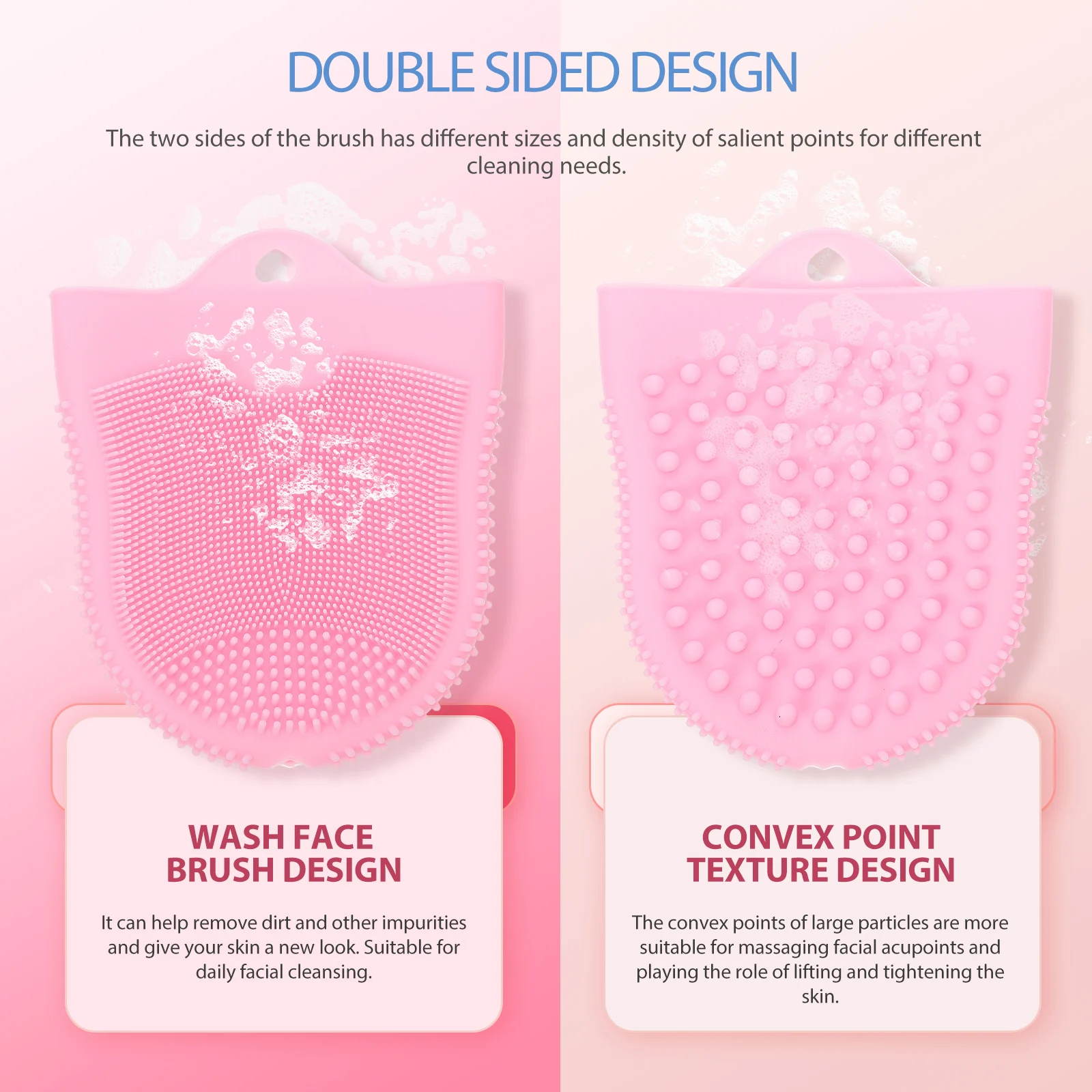 

Silicone Facial Cleansing Brush Deep Cleaning Pore Wash Scrubber Face Brush Skin Care Tools Travel Size Portable