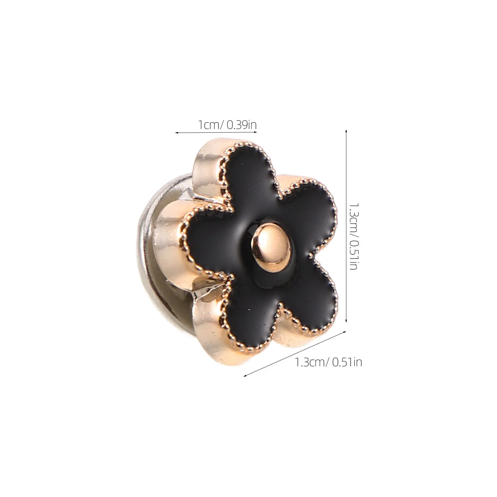 20Pcs Flower Button Covers No Sew Button Pin Brooch Metal Snap Fasteners for Women Blouses Shirts Dresses Wardrobe Protection