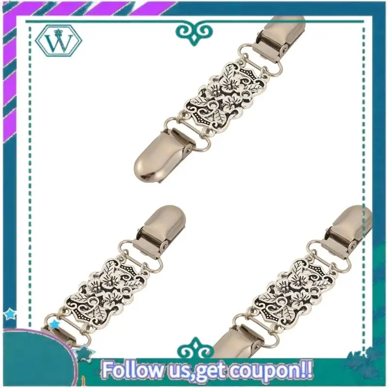 

A09P 3X Retro Cardigan Clip Sweater Clip Women Filigree Cinch For Back Of Dresses Shawl Clip