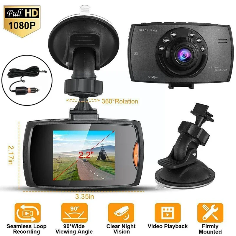 

Customizable 1080P Car Night Vision 2.4" Full Colors Car DVR Camera Driving Recorder Vehicle Registrator Automobile HD G30
