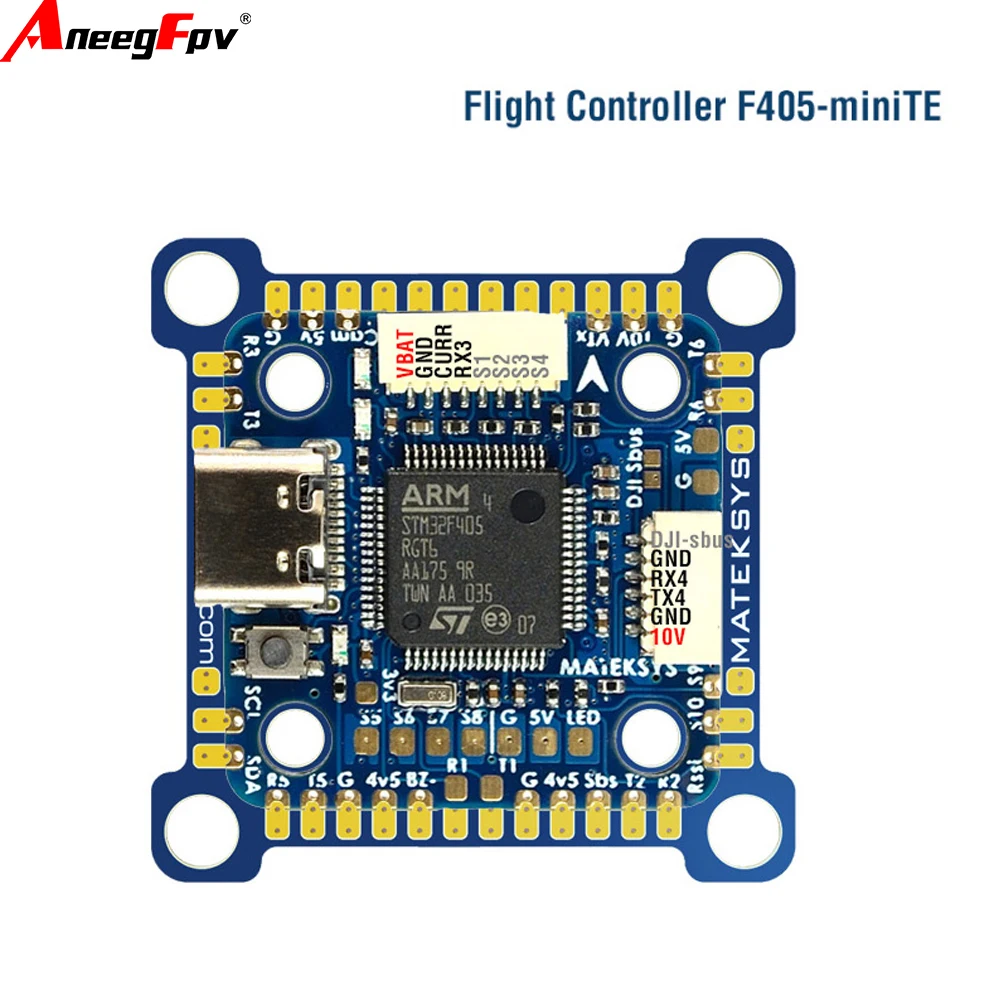 

MATEK F405-MINITE F405-MINI TE Flight Control ICM42605 SYS Fliaht Controller 2030.5MM Dual Mounting Hole Spacing STM32F405RGT6