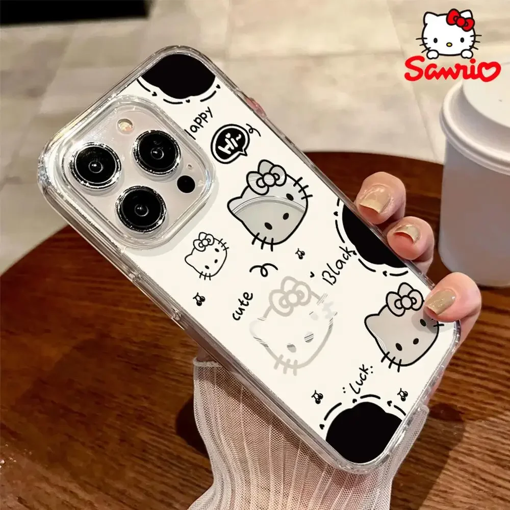 Etui Sanrio Hello Kitty na iPhone 16 Pro Max, etui na iPhone 16/15/14/13/12/11/X/XS/XS Max/Pro Max dla dziewczyn, etui na iPhone Hello Kitty Kawaii, zabawki