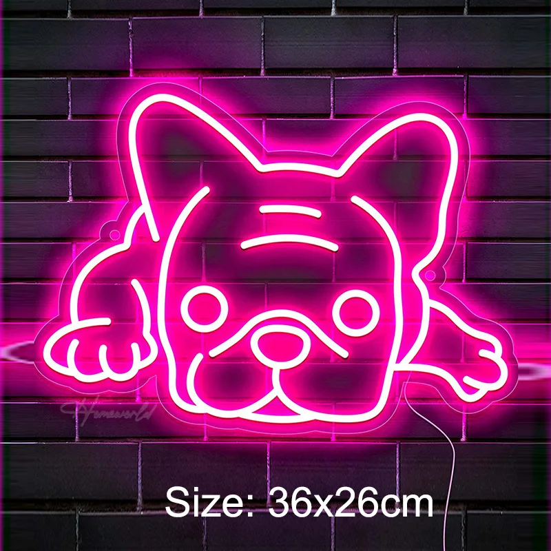 Cat Dog Neon Sign LED Animal Pet Neon Decoration Lamp with Dimmabler USB plug Decor 3D Wall Art Game Room Shop Party Birthday