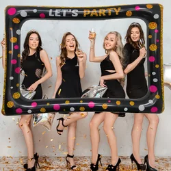 Birthday PVC Inflatable Frame Photo Booth Props Selfie Picture Frame Decoration for Birthday Baby Shower Wedding Carnival