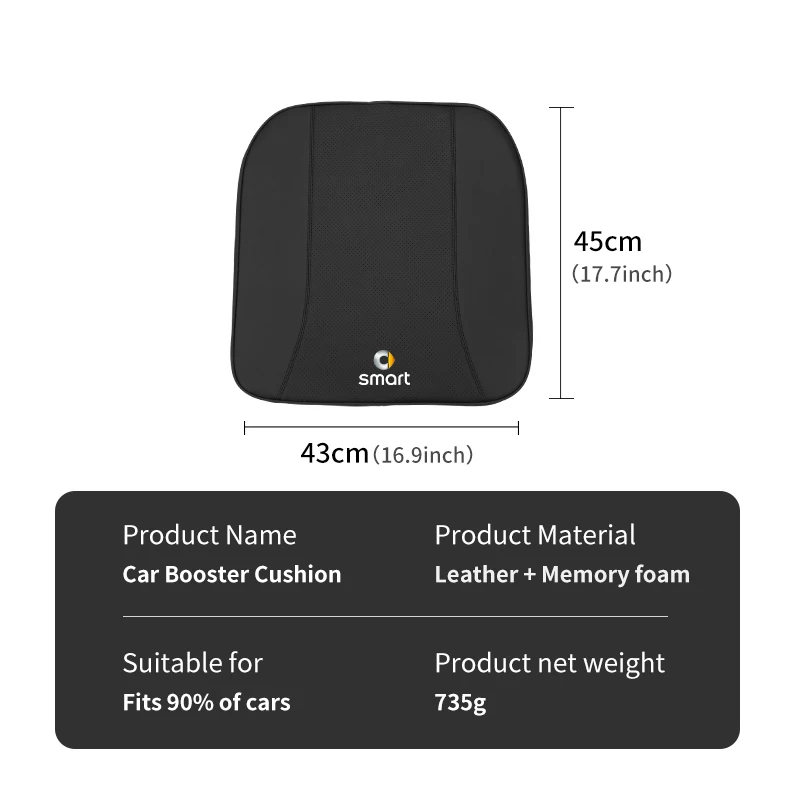 Car Seat Cover Cushion Universal Auto Soft Chair Protector Pad For Smart Fortwo Forfour 451 453 450 452 454 Roadster Coupe