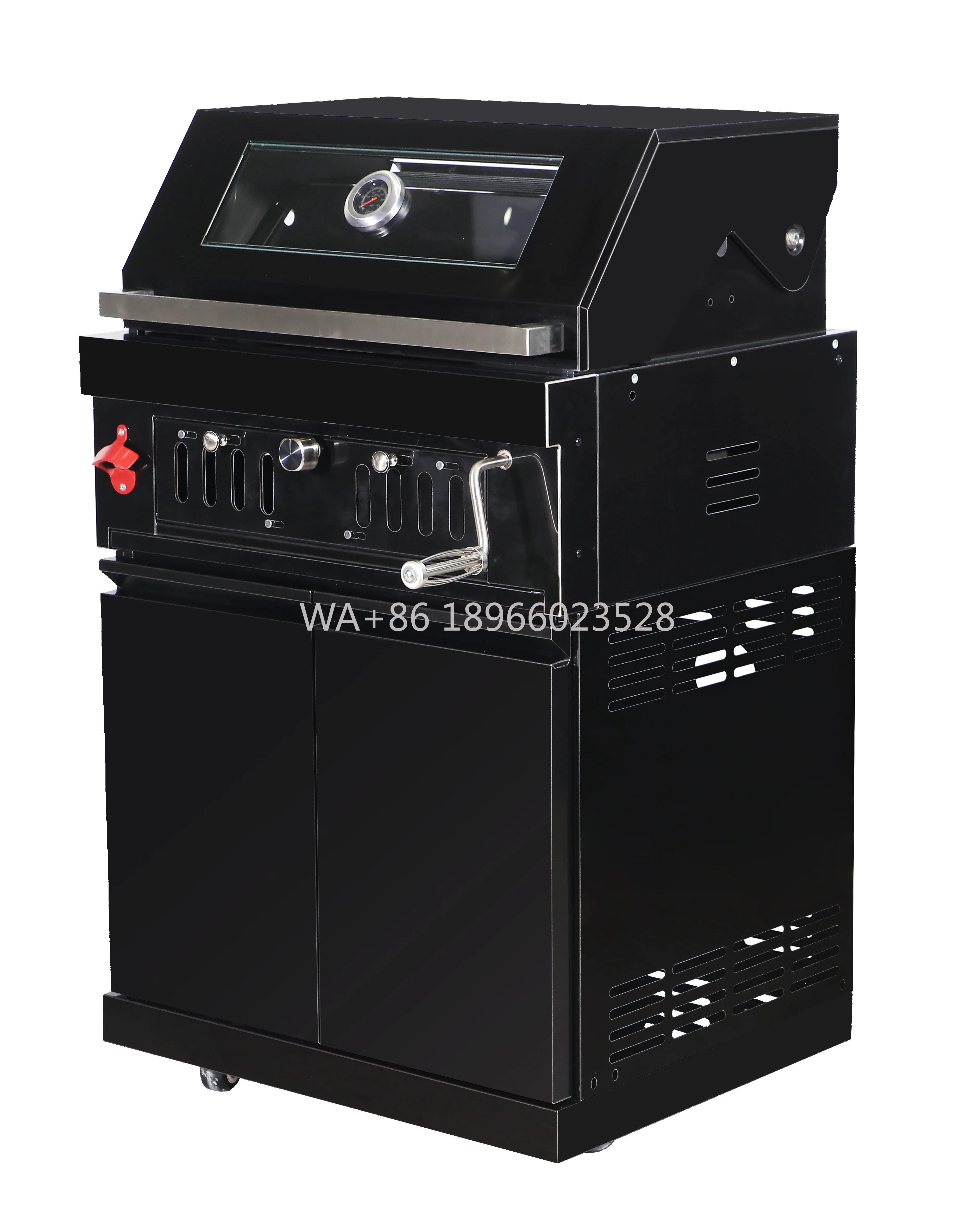 

Барбекю с термометром для домашнего использования, фабрика, отдельно стоящий гриль-барбекю, тележка для барбекю на заднем дворе, уголь