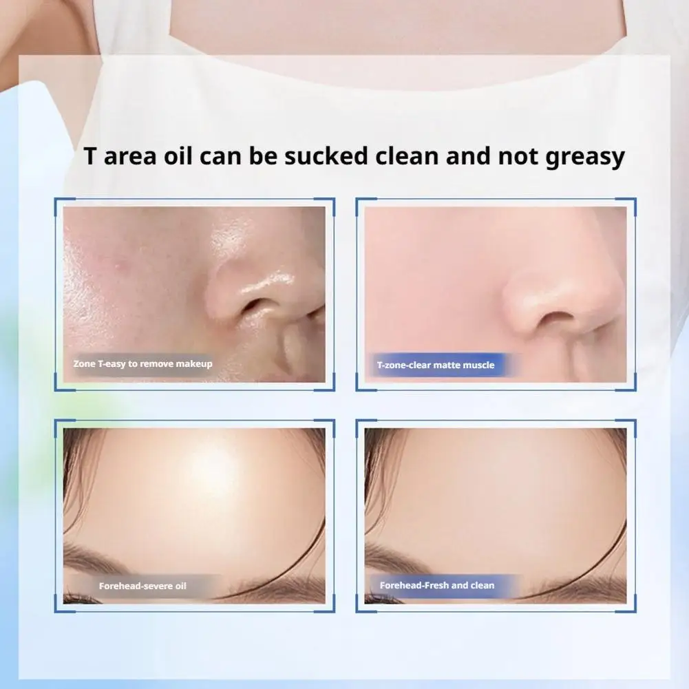 50 قطعة زيت الوجه نشاف ورقة المحمولة حصيرة مناديل الوجه منظف للوجه السيطرة على النفط امتصاص الزيت أدوات تنظيف الوجه  #6