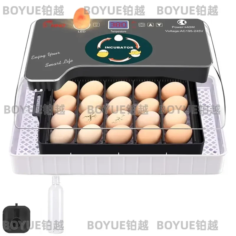 12 Egg Incubator with Auto Turner & Temp Control, Digital Hatcher for Chicken Duck Quail Eggs