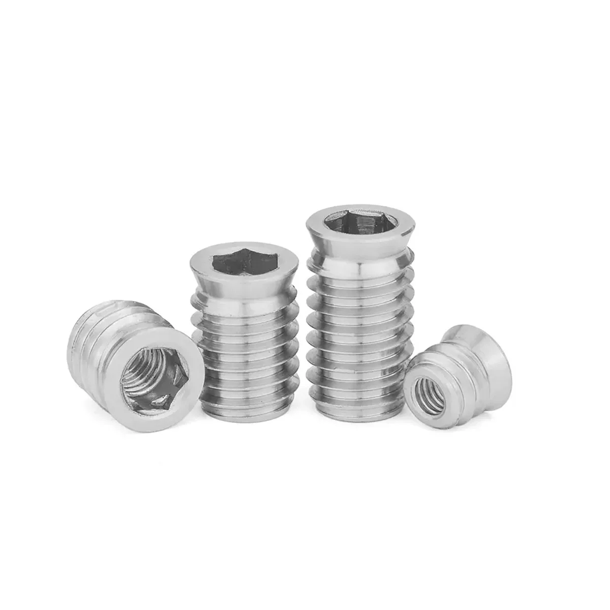 304 Stainless Steel Hexagonal Countersunk Head With Internal And External Teeth Embedded Furniture Nuts