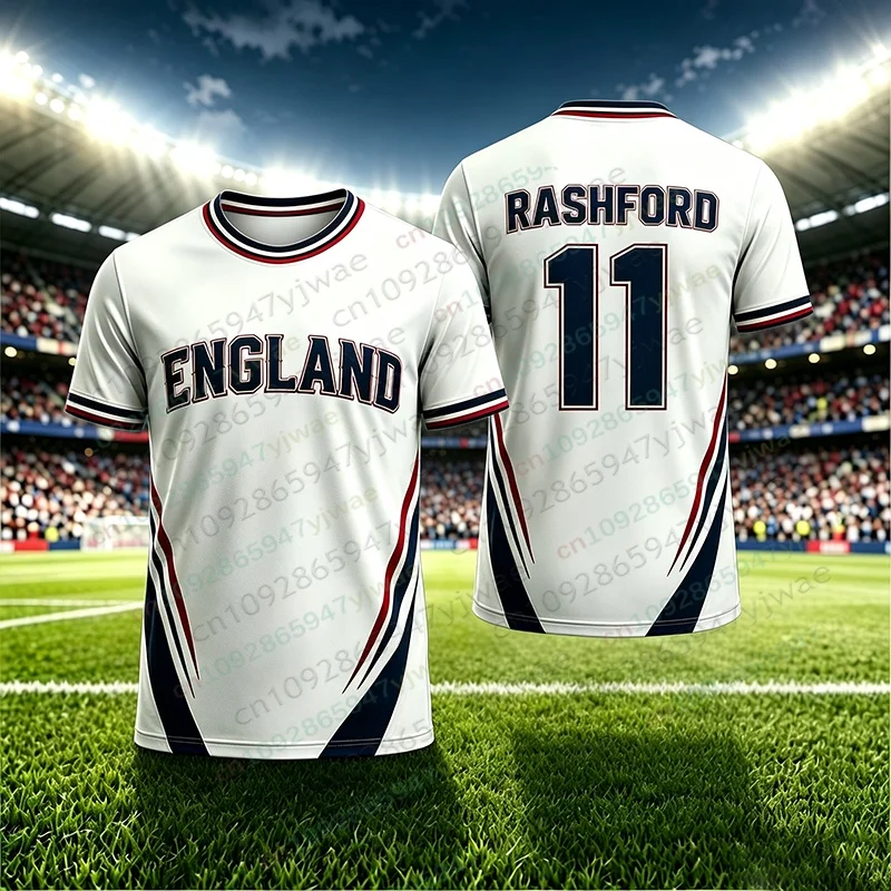 2026 Summer England Print Soccer Jersey NO.10 Bellingham Men Women Quick Dry Sport Tee Soccer Fans Training Parent-child T-shirt view 6