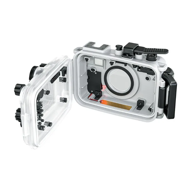 TG7 Camera Waterproof Case Housing Case for Action Camera Underwater 60m/195ft Diving Protective Case with 52mm Threaded