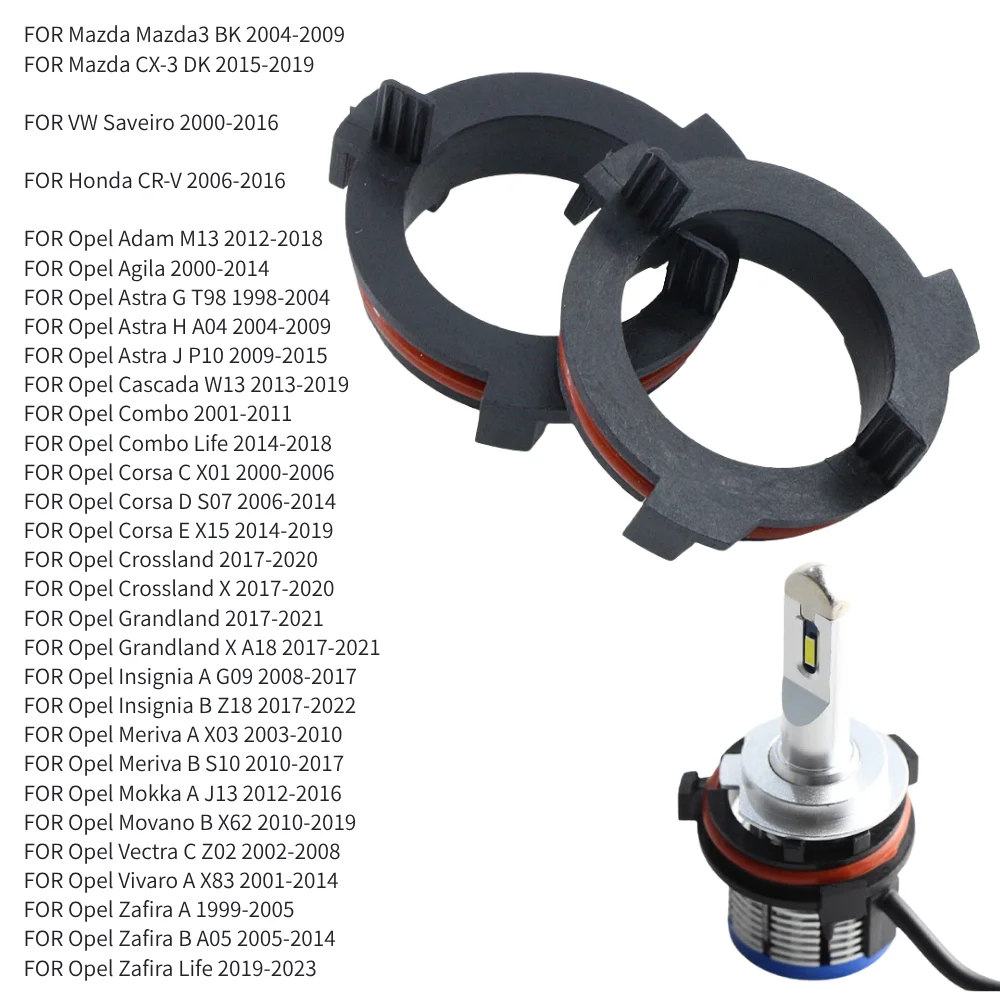

10pcs H7 LED Headlight Bulb Holders Adapters FOR Mazda Mazda3 BK CX-3 DK FOR VW Saveiro FOR Honda CR-V FOR Opel Adam M13 Agila