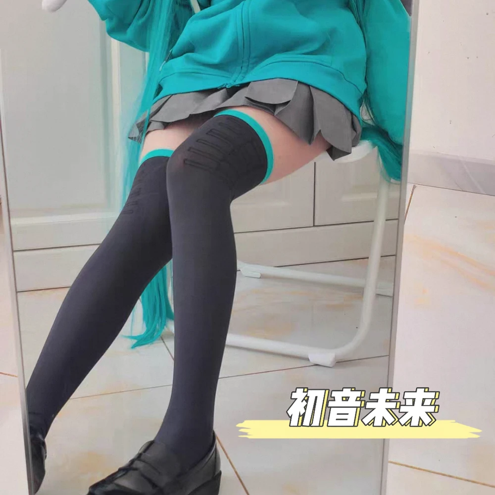 Miku Anime Charakter Peripherie Strumpfhosen Kreative Persönlichkeit Urlaub Party Cosplay Strumpfhosen Strümpfe