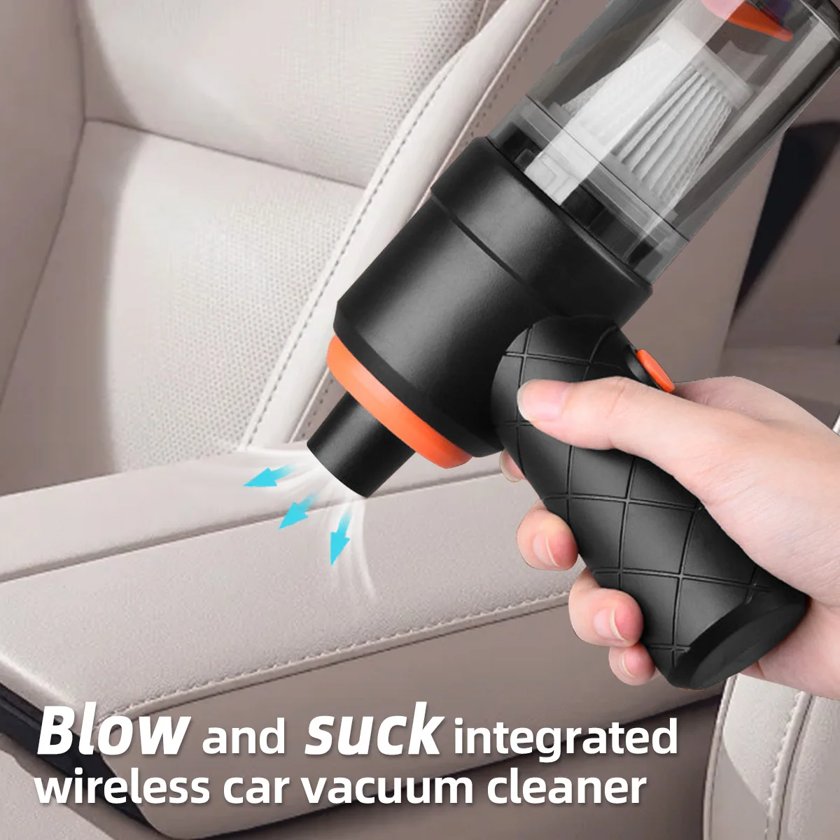 Portable Wireless Super Suction Dual Purpose Handheld Vacuum Cleaner for Car Home Use One Click Unlocking for Car Home Cleaning