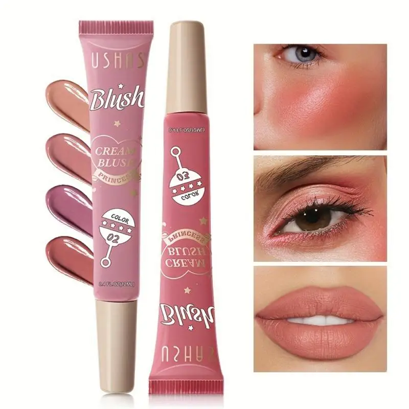 1 pz opaco umido liquido Blush evidenziatore ombretto nebbia acquosa naturale guancia viso Rouge crema duraturo colore Rendering fard