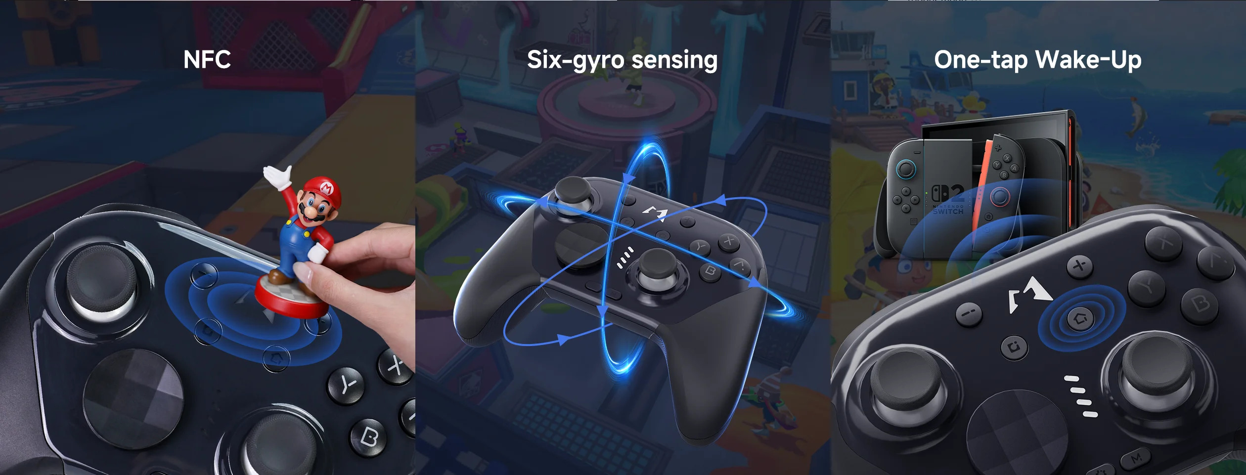Mobapad CHITU 2 Bluetooth-Controller mit TMR-Joysticks für Nintendo Switch 1/2 PC Android iOS mit HD Rumble, NFC, Turbo Gamepad – Detail 11
