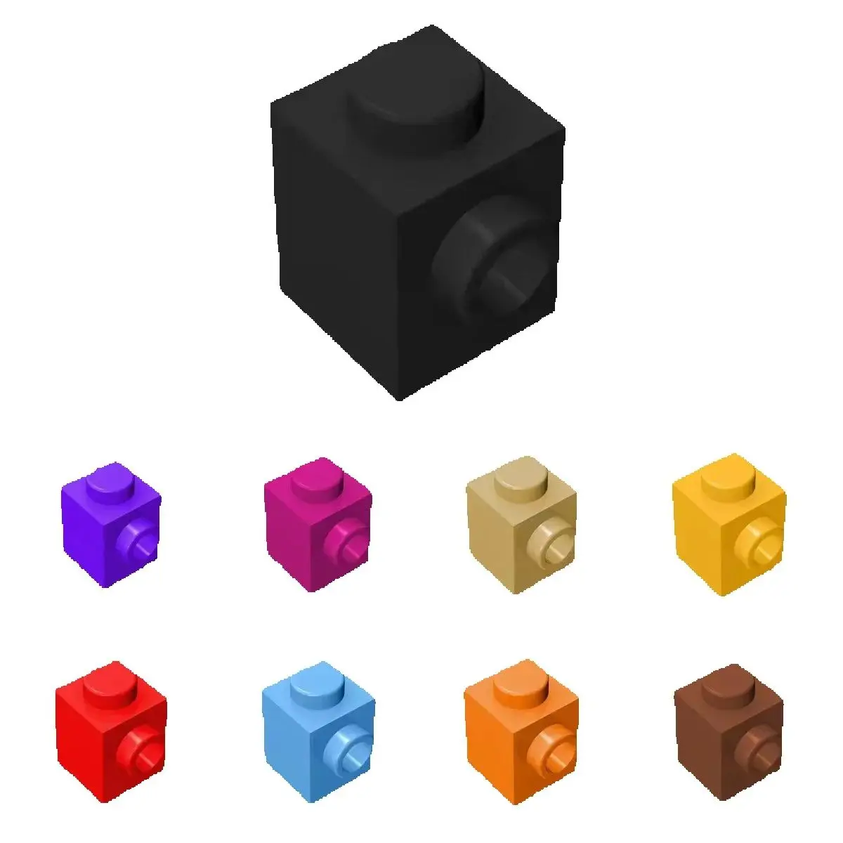 10PCS Puzzle Partikel 87087 Geändert 1x1 Bausteine Kit Mit Stud Auf Seite Ziegel Spielzeug Geburtstag Weihnachten geschenk