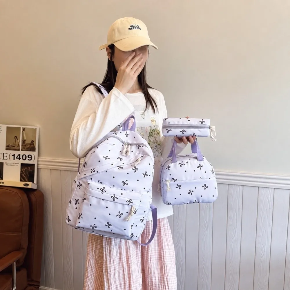 1set Portable 3 in 1 Student Backpack Large Capacity with Pencil Bag Laptop Bag handle bag School Backpack Adults