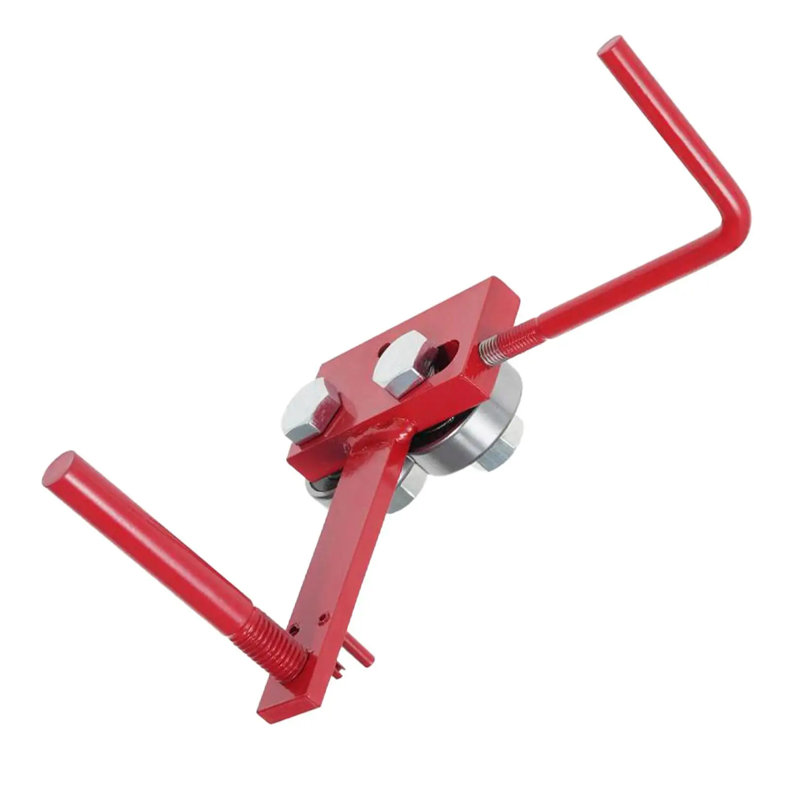Chainsaw Bar Rail Closing Adjuster Tool for Saw Maintenance Carbon Steel Sturdy Design 134x75mm Red
