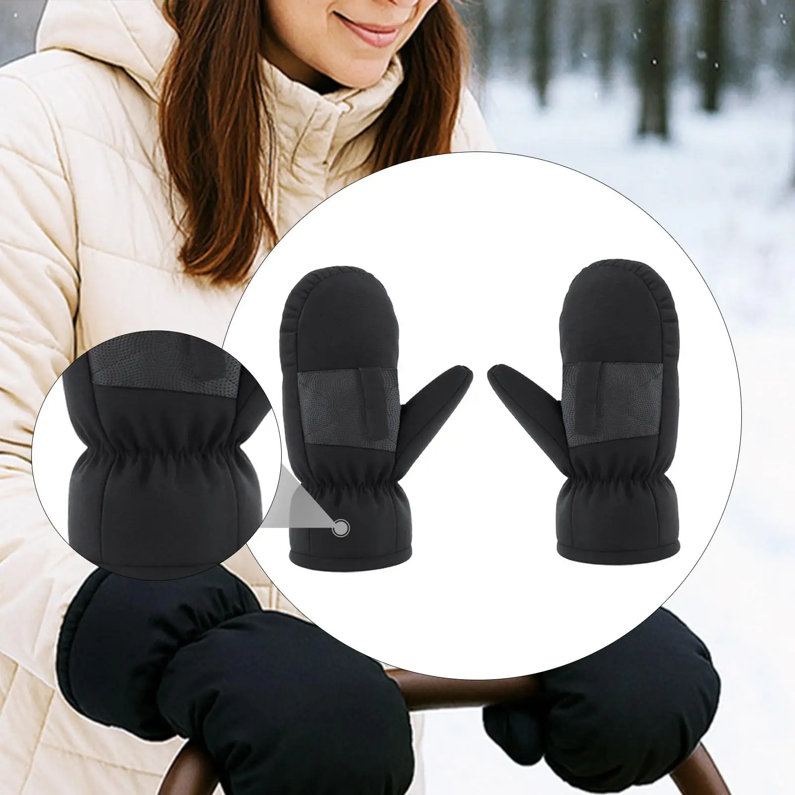 Baby Pram Gloves Water Resistant Windproof for Anti Freeze for Cold Weather Warm Mittens for Handlebars Hand Muff