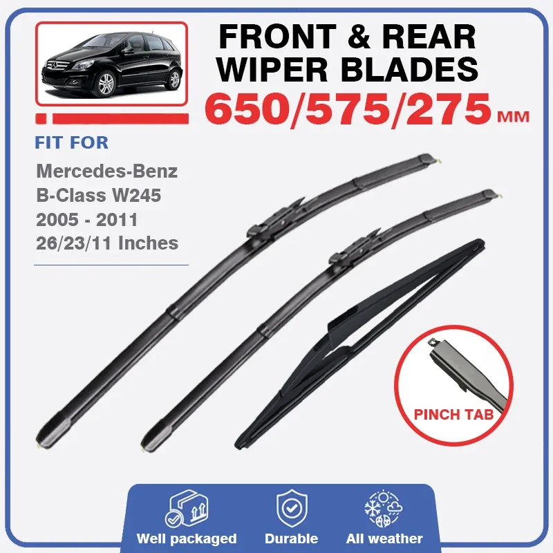 Wiper Blade For Mercedes Benz B Class W245 2005 - 2011 B Klasse Sport Front Rear Windshield Windscreen B200 B180 B160 B170 2006