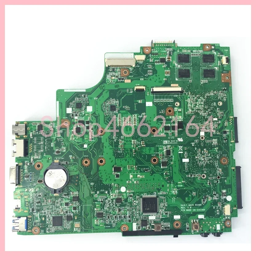 K43LY With i3-2th Gen CPU HD6470-1GB GPU Laptop Motherboard For ASUS X84HR K84HR K84LY X44H X84H Mainboard 100% Tested OK