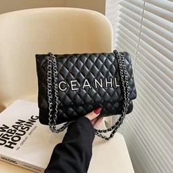 Casual Bow Shoulder Bag Women's New Fashion Underarm Handbag Lady 2024 High Sense PU Leather Purses Large Sac 2024 Femme