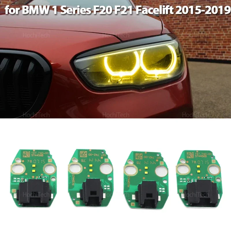 

LED Headlight 63117428425 Yellow Headlight Led Insert Diode Board Angel Eyes Board for BMW 1 Series F20 F21 Facelift 2015-2019